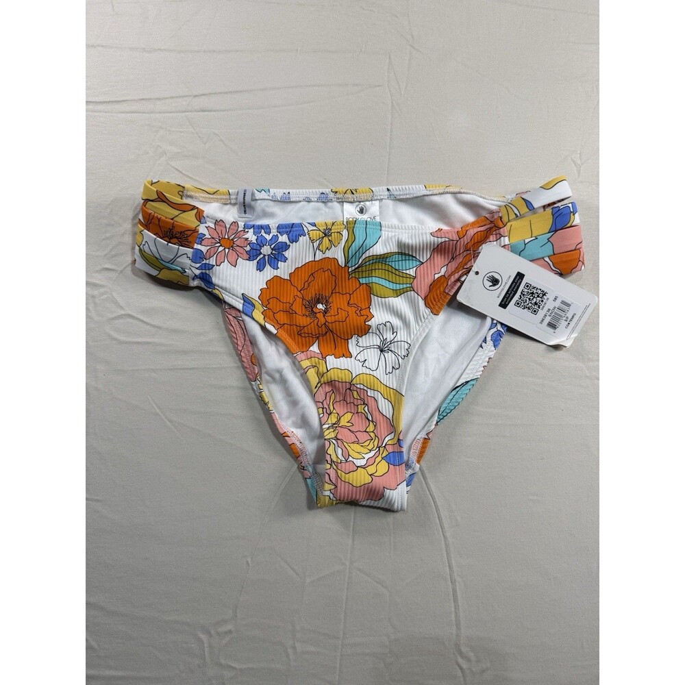 Body Glove Women’s S Coral Floral Bikini Bottoms – NWT – Stretch Nylon Swimwear - Picture 2 of 5